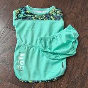 Reebok Girls Mint Green Swim Dress with Butterfly Yoke